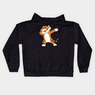 Dabbing Tiger Funny Boy Girl Tiger Children Tiger Dab Kids Hoodie